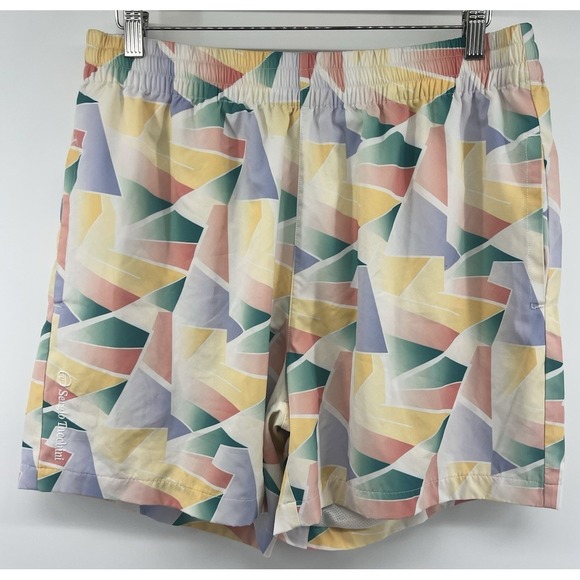 Sergio Tacchini Other - Sergio Tacchini Court Shorts XXL Lined Pastels Geometric Print Gym Athleisure